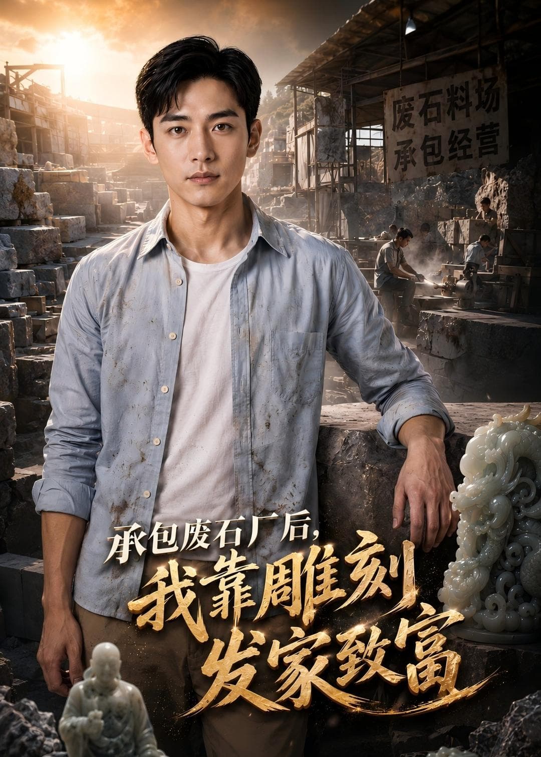承包废石厂后，我靠雕刻发家致富-剧集封面