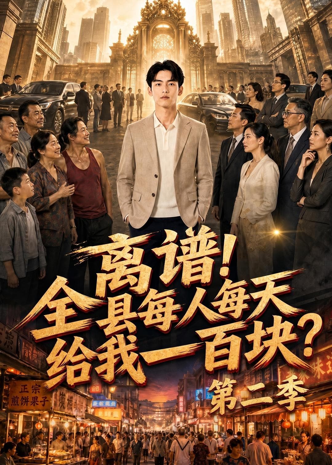 离谱！全县每人每天给我一百块？第二季-剧集封面