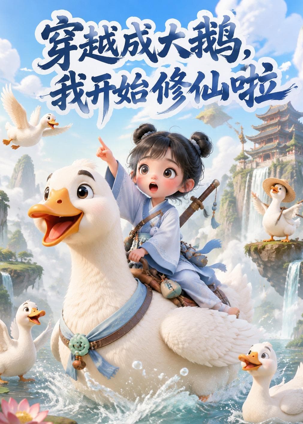 穿越成大鹅，我开始修仙啦-剧集封面