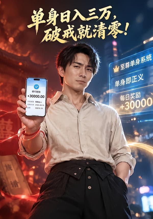 单身日入三万，破戒就清零-短剧封面