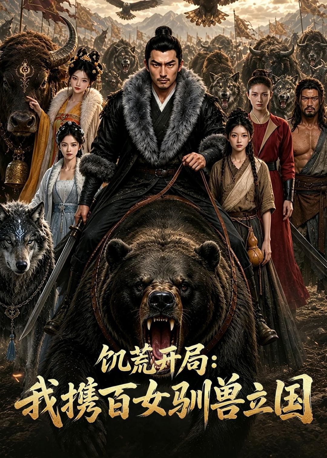 饥荒开局：我携百女驯兽立国-剧集封面