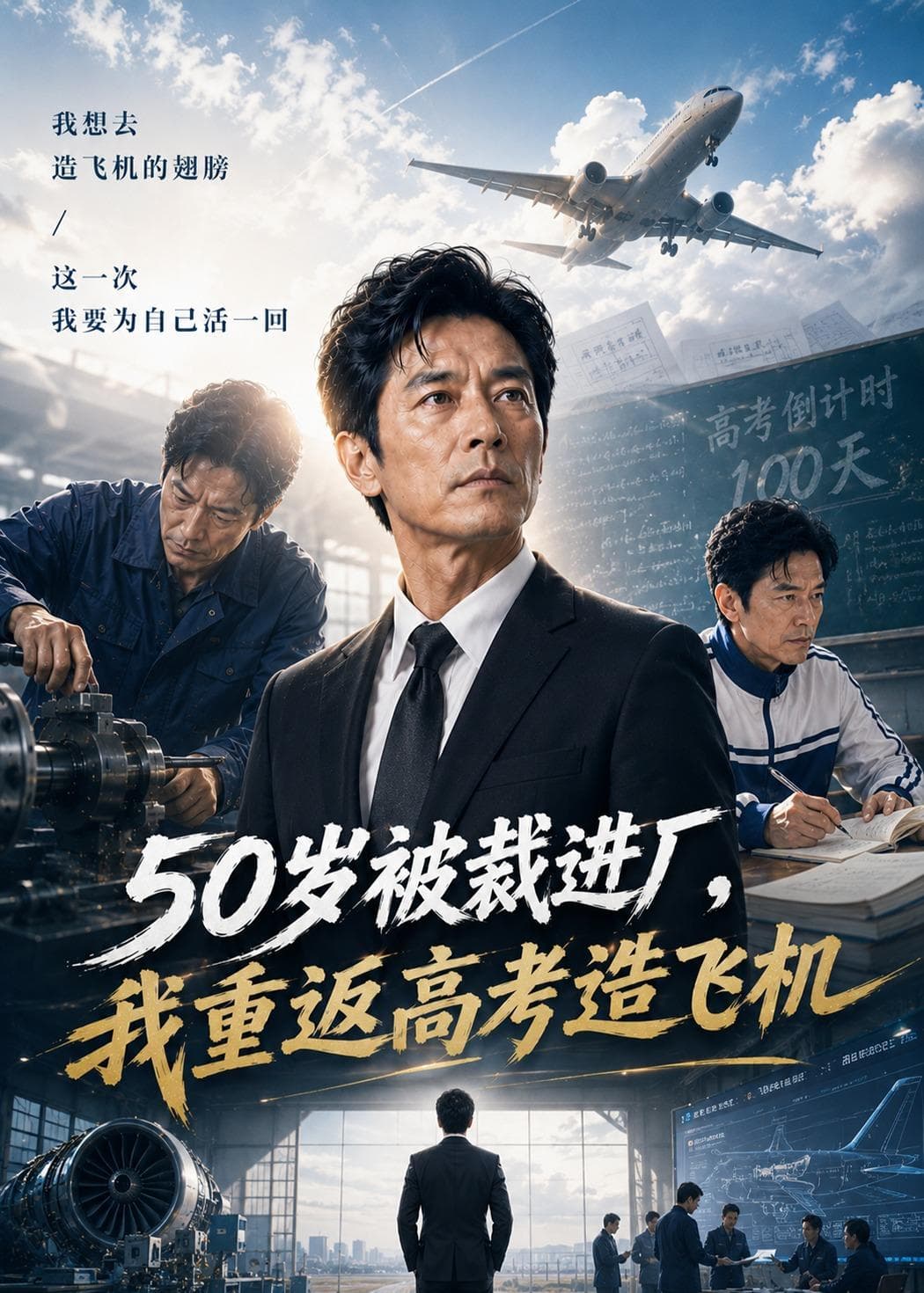 50岁被裁进厂，我重返高考造飞机-剧集封面