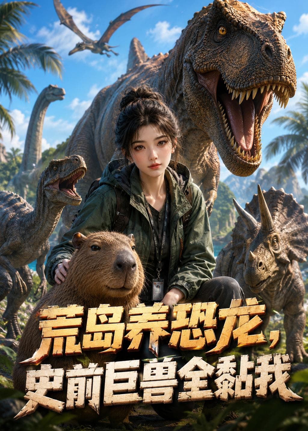 荒岛养恐龙，史前巨兽全黏我-剧集封面