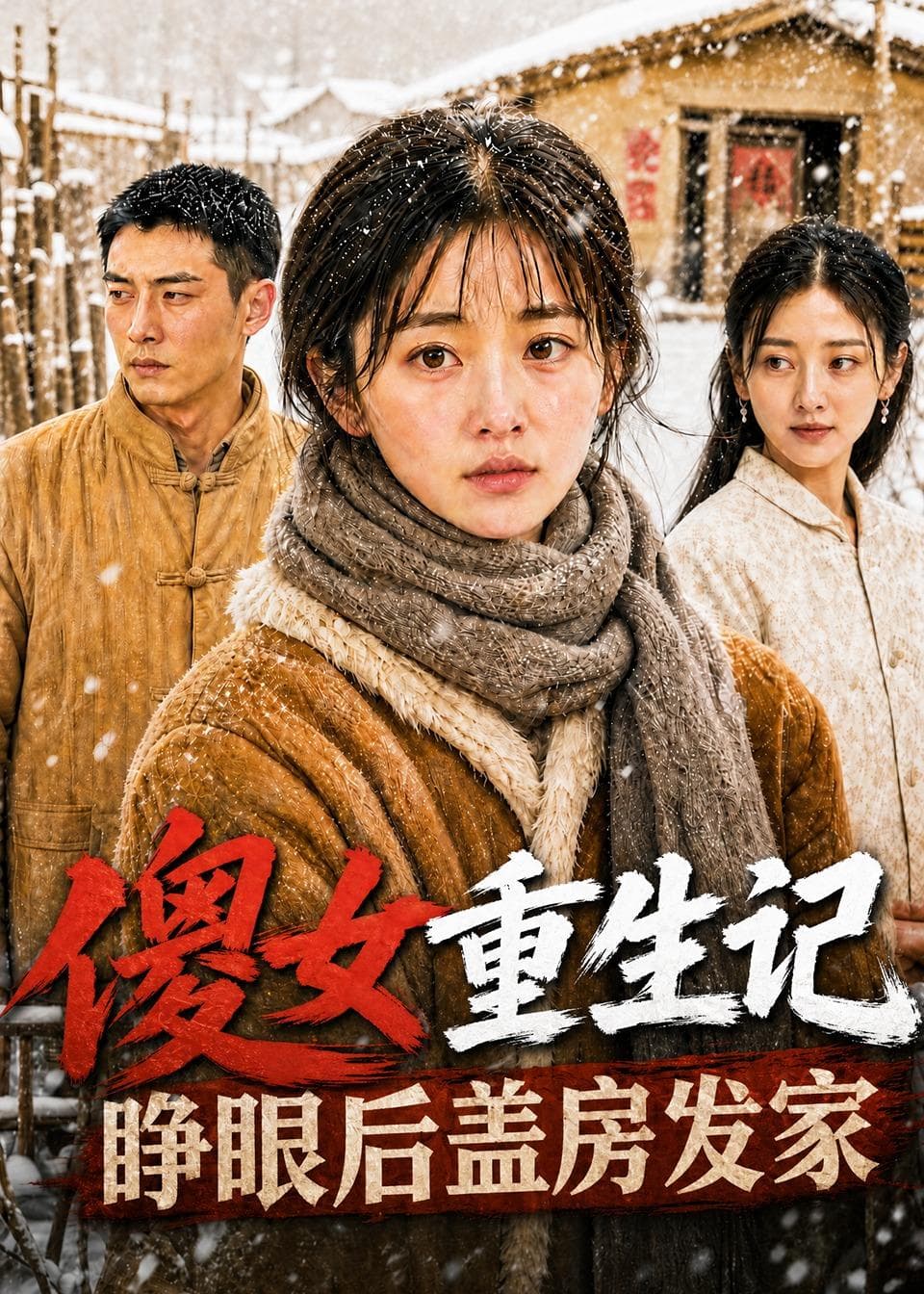 傻女重生记，睁眼后盖房发家-剧集封面
