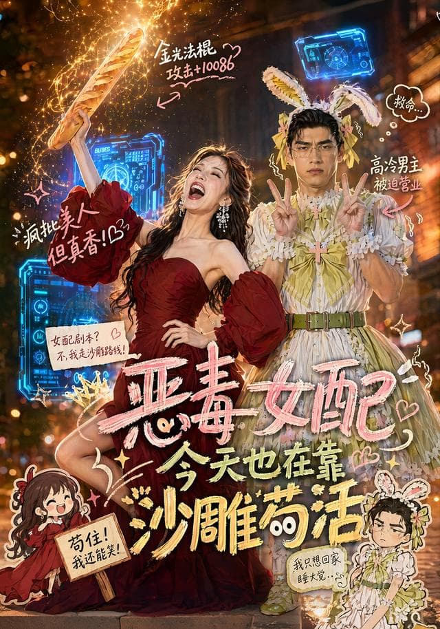 恶毒女配今天也在靠沙雕苟活-剧集封面