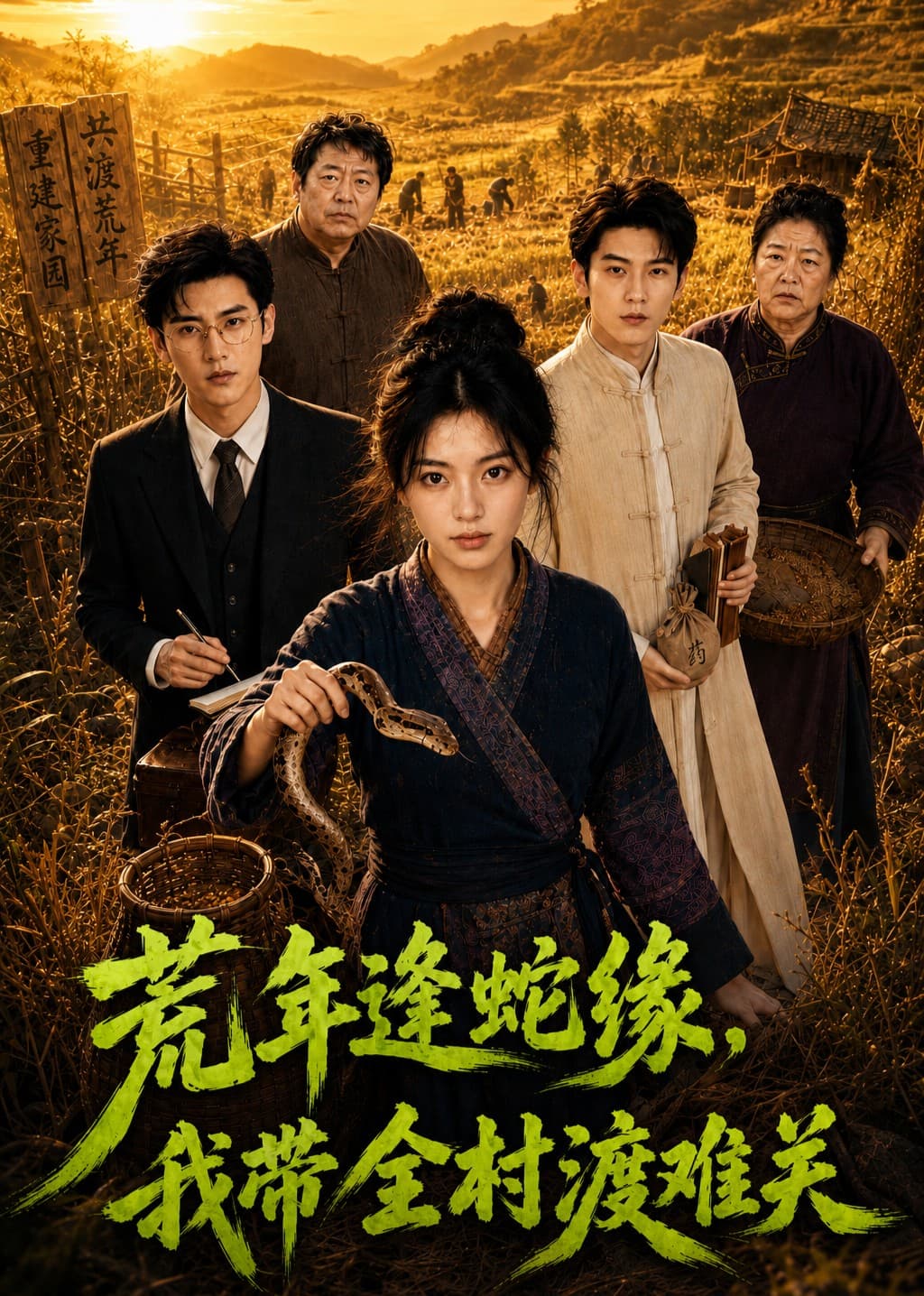 荒年逢蛇缘，我带全村渡难关-剧集封面