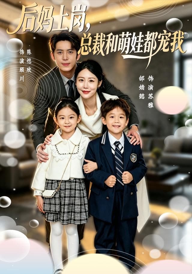 后妈上岗,总裁和萌娃都宠我-短剧封面