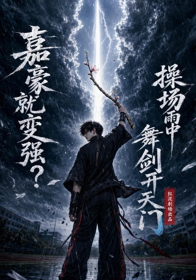 嘉豪就变强?操场雨中舞剑开天门