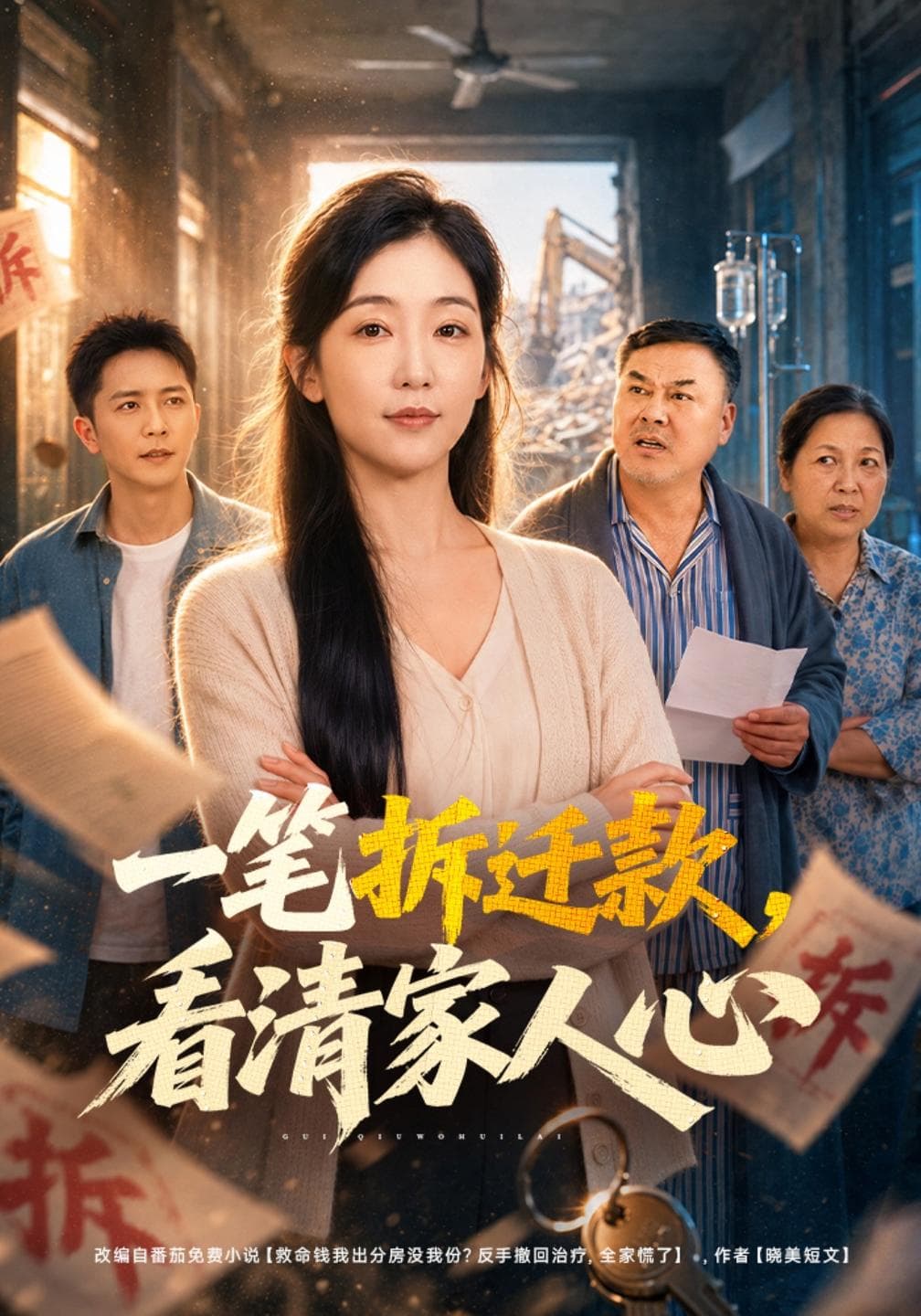 一笔拆迁款，看清家人心-短剧封面