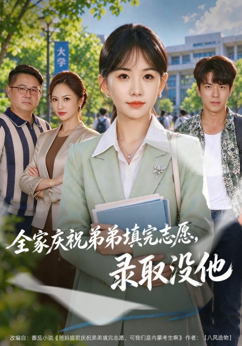 全家庆祝弟弟填完志愿,录取没他-影视封面